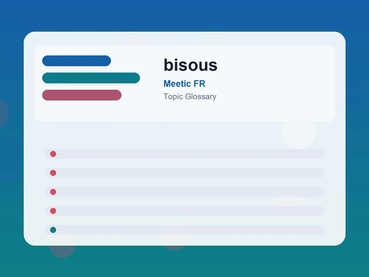Meetic FR bisous guide visual