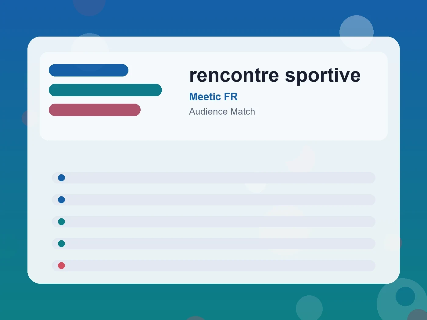 Meetic FR rencontre sportive guide visual