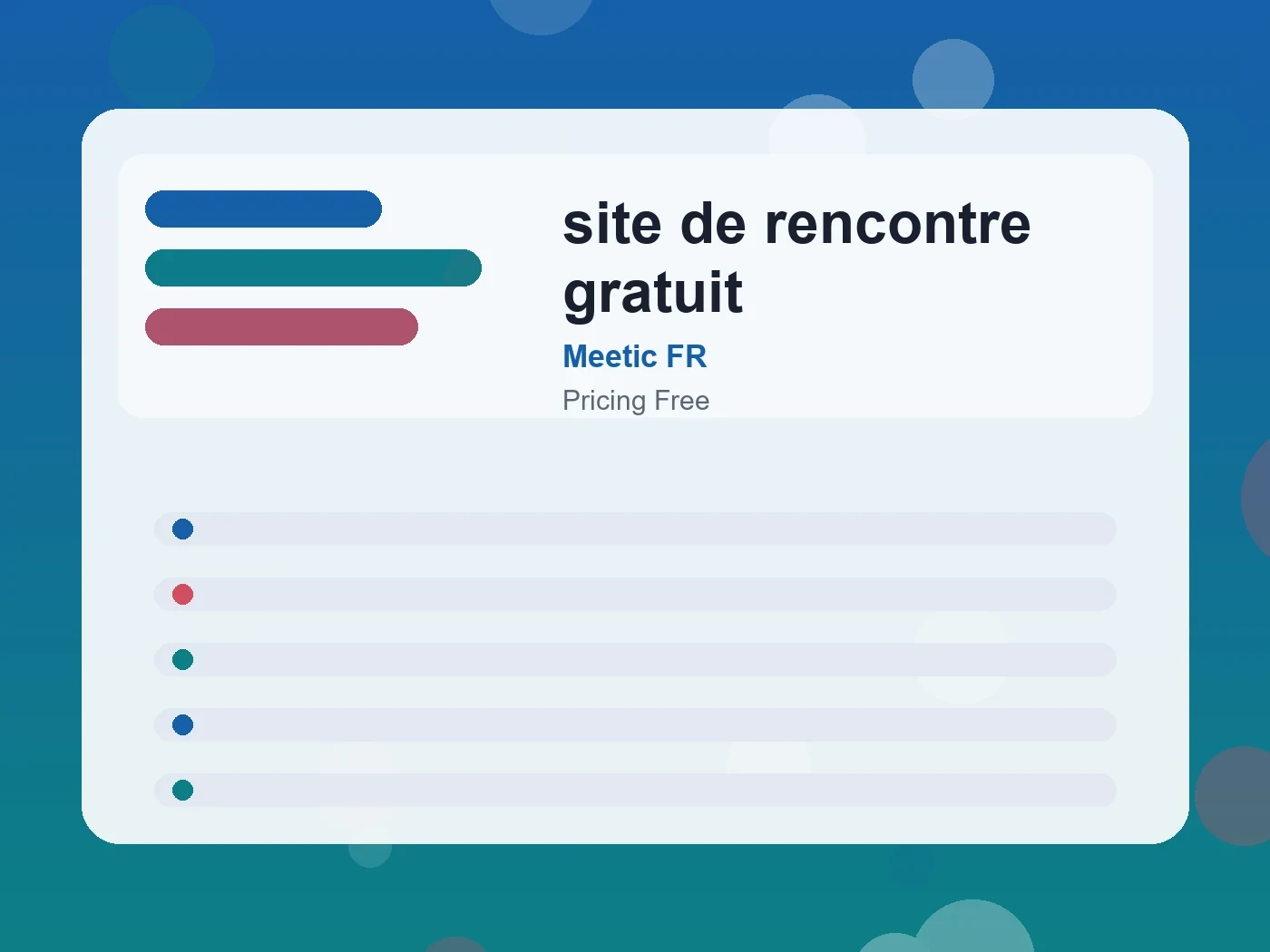 Meetic FR site de rencontre gratuit guide visual
