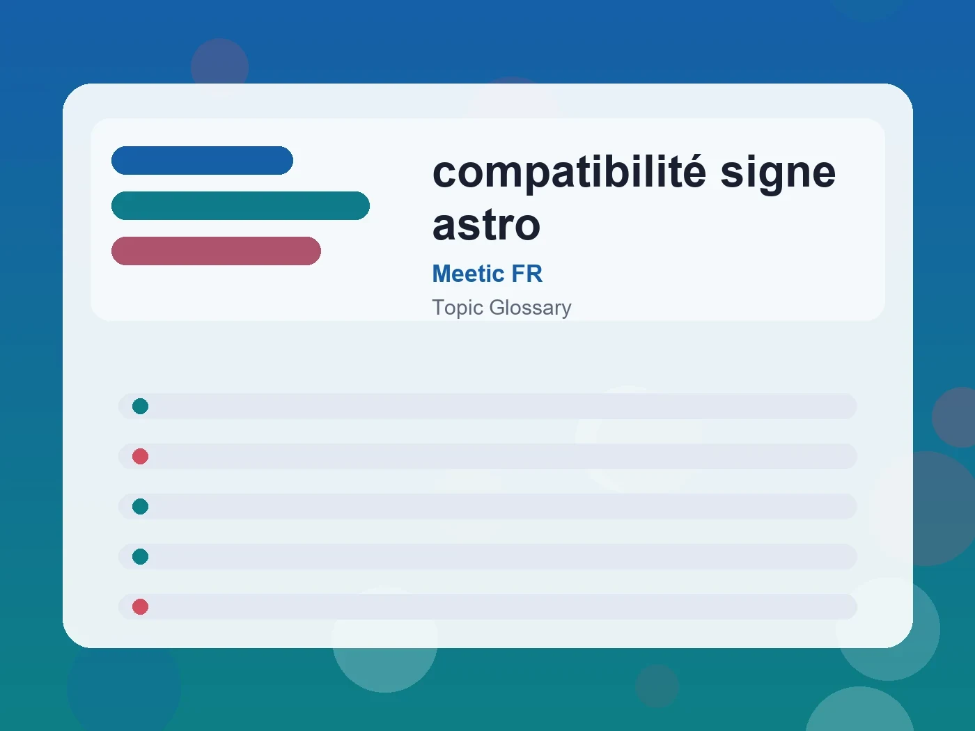Meetic FR compatibilité signe astro guide visual