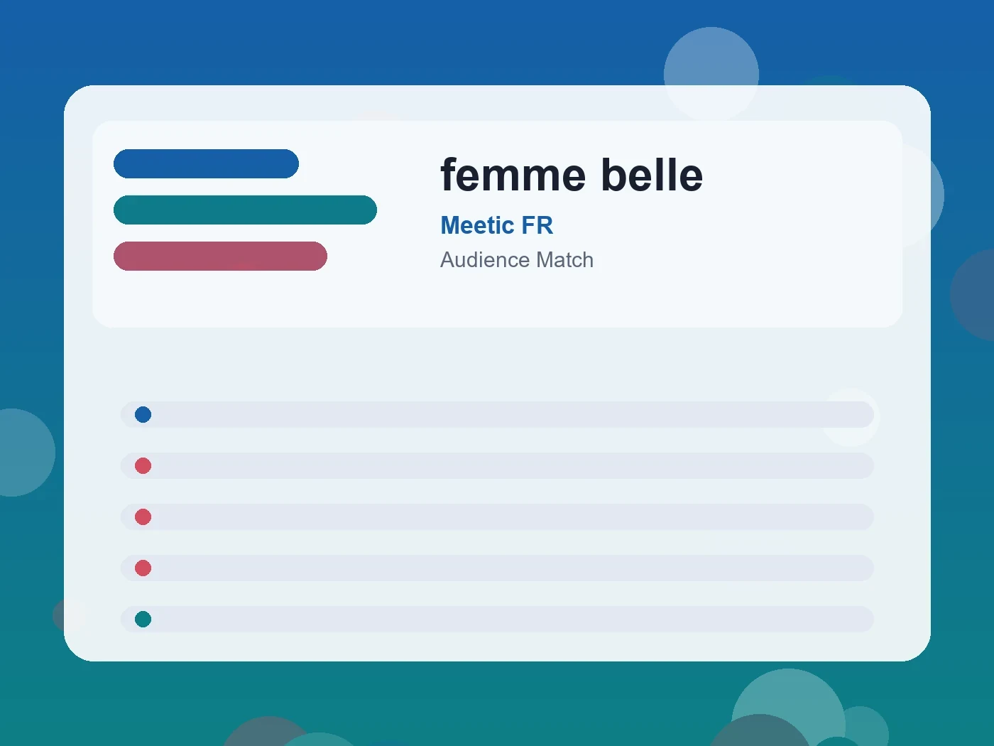 Meetic FR femme belle guide visual