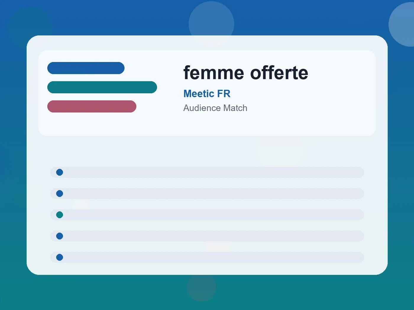 Meetic FR femme offerte guide visual