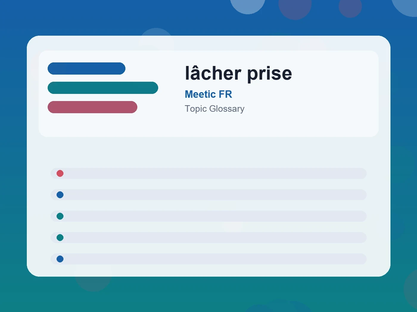Meetic FR lâcher prise guide visual