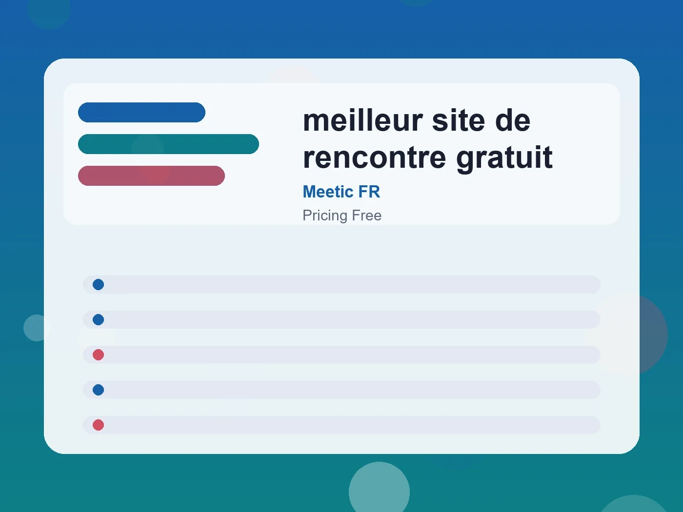 Meetic FR meilleur site de rencontre gratuit guide visual