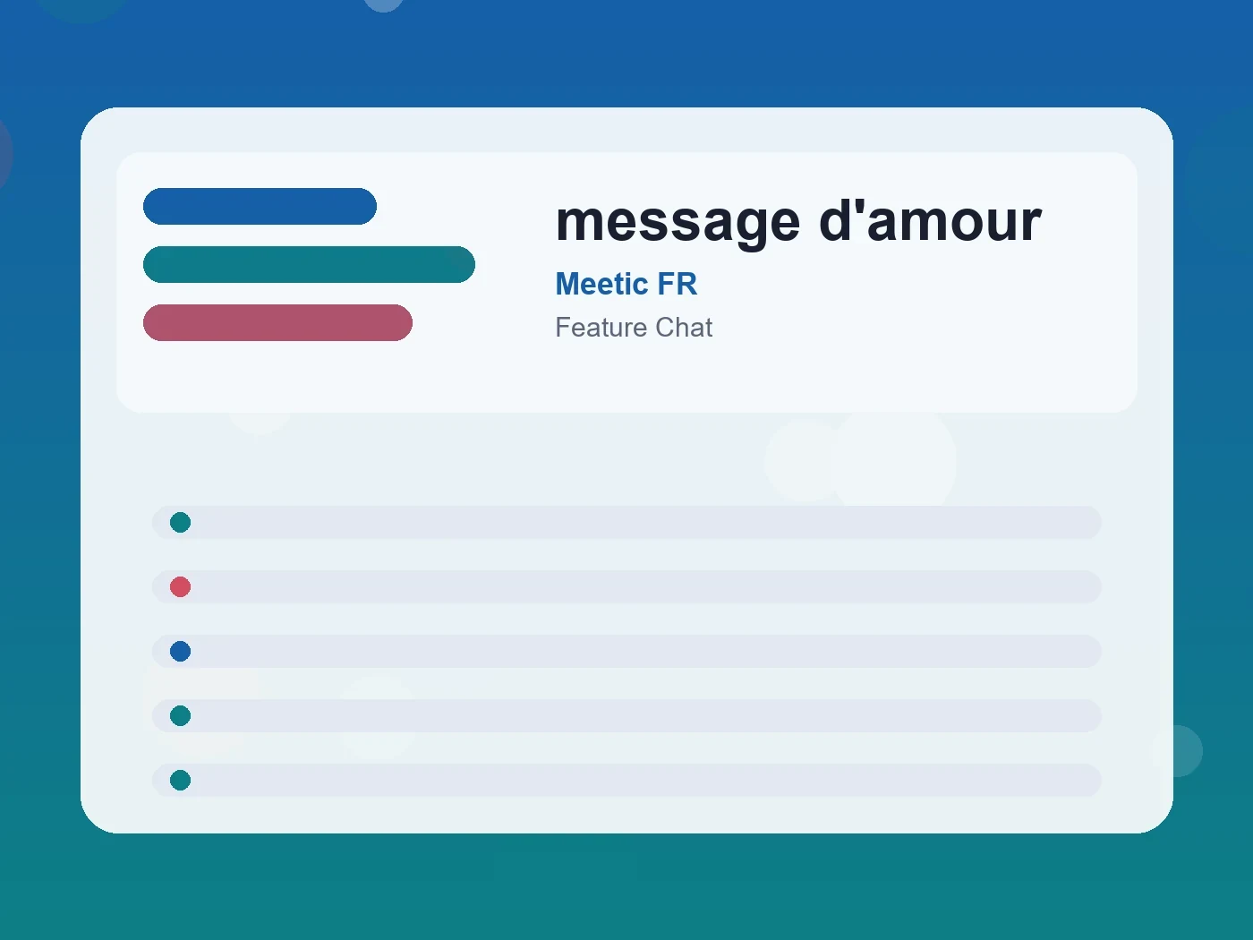 Meetic FR message d'amour guide visual
