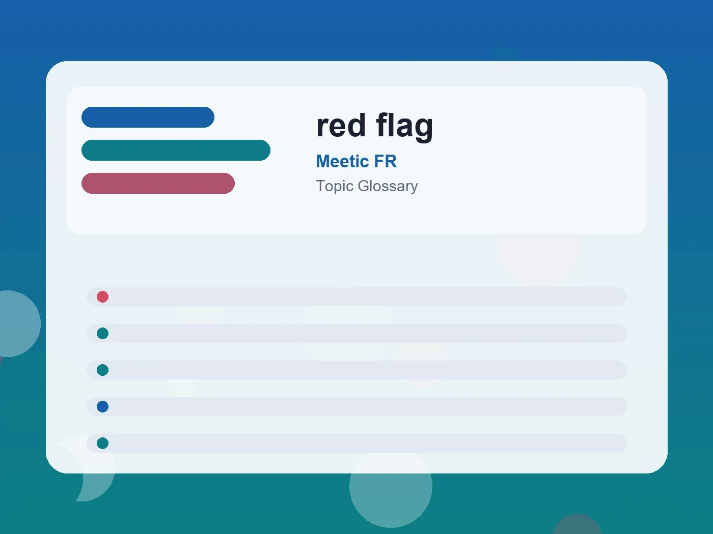 Meetic FR red flag guide visual