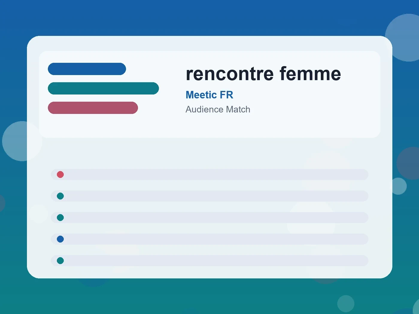 Meetic FR rencontre femme guide visual