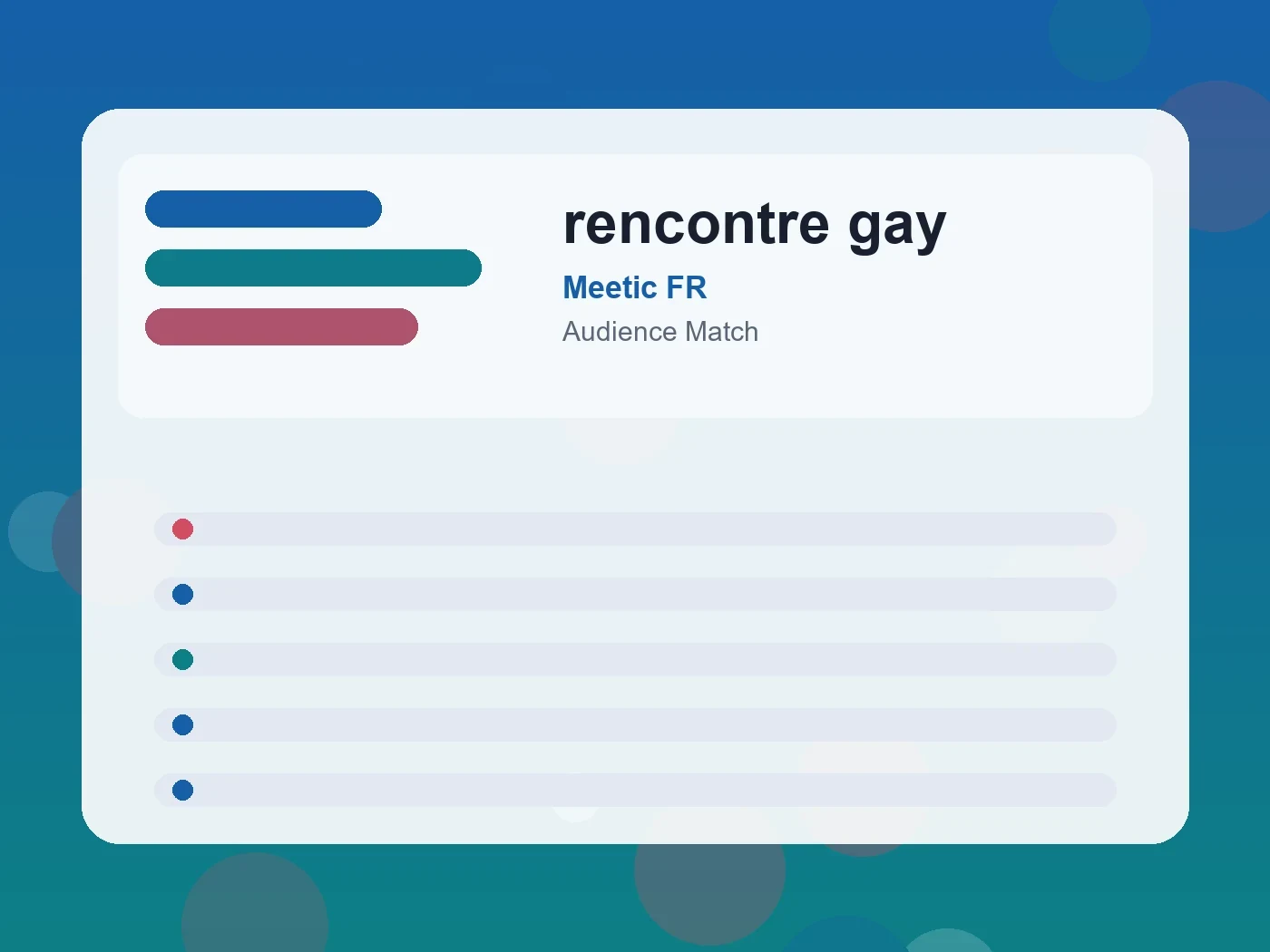 Meetic FR rencontre gay guide visual