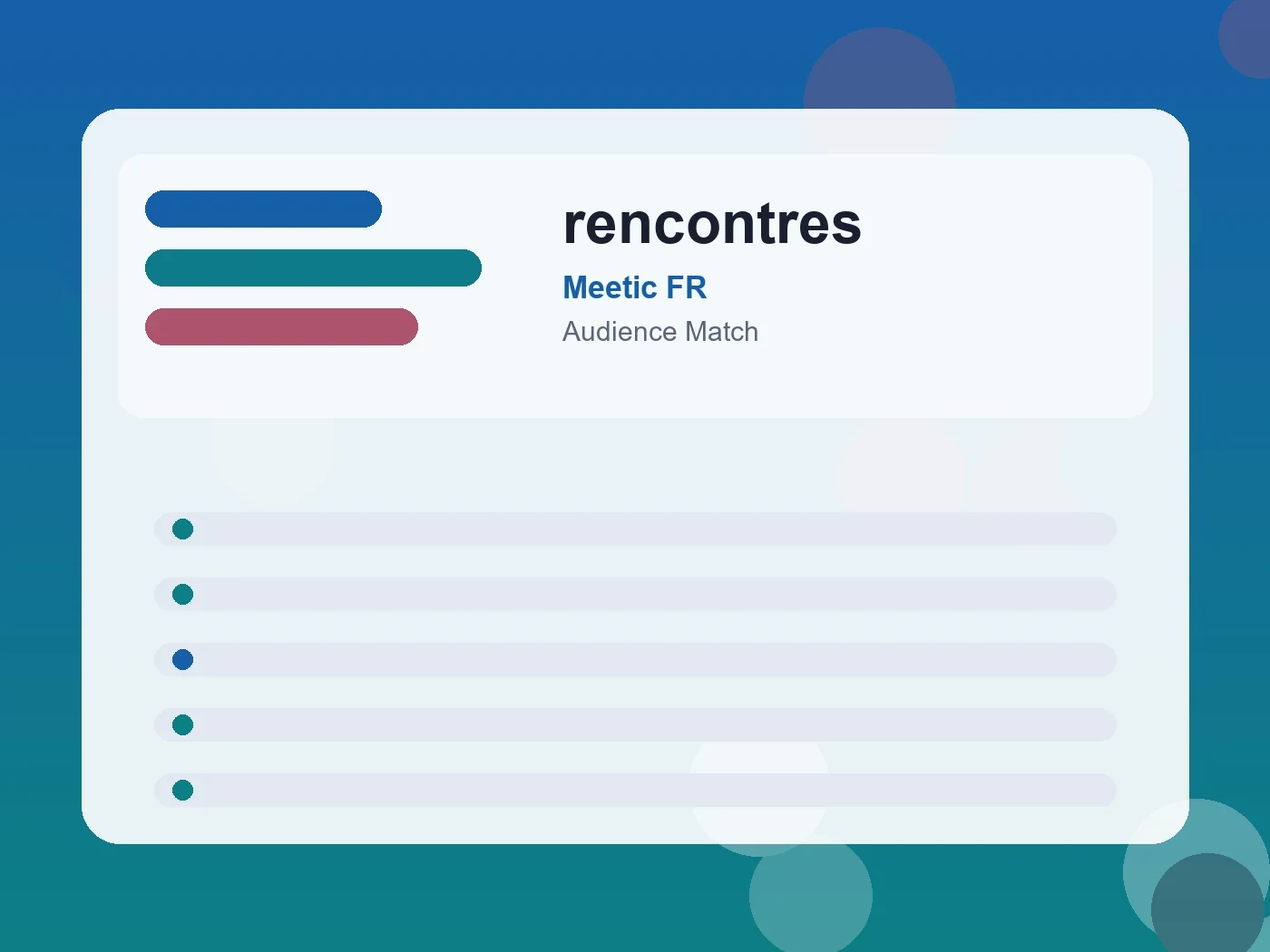 Meetic FR rencontres guide visual