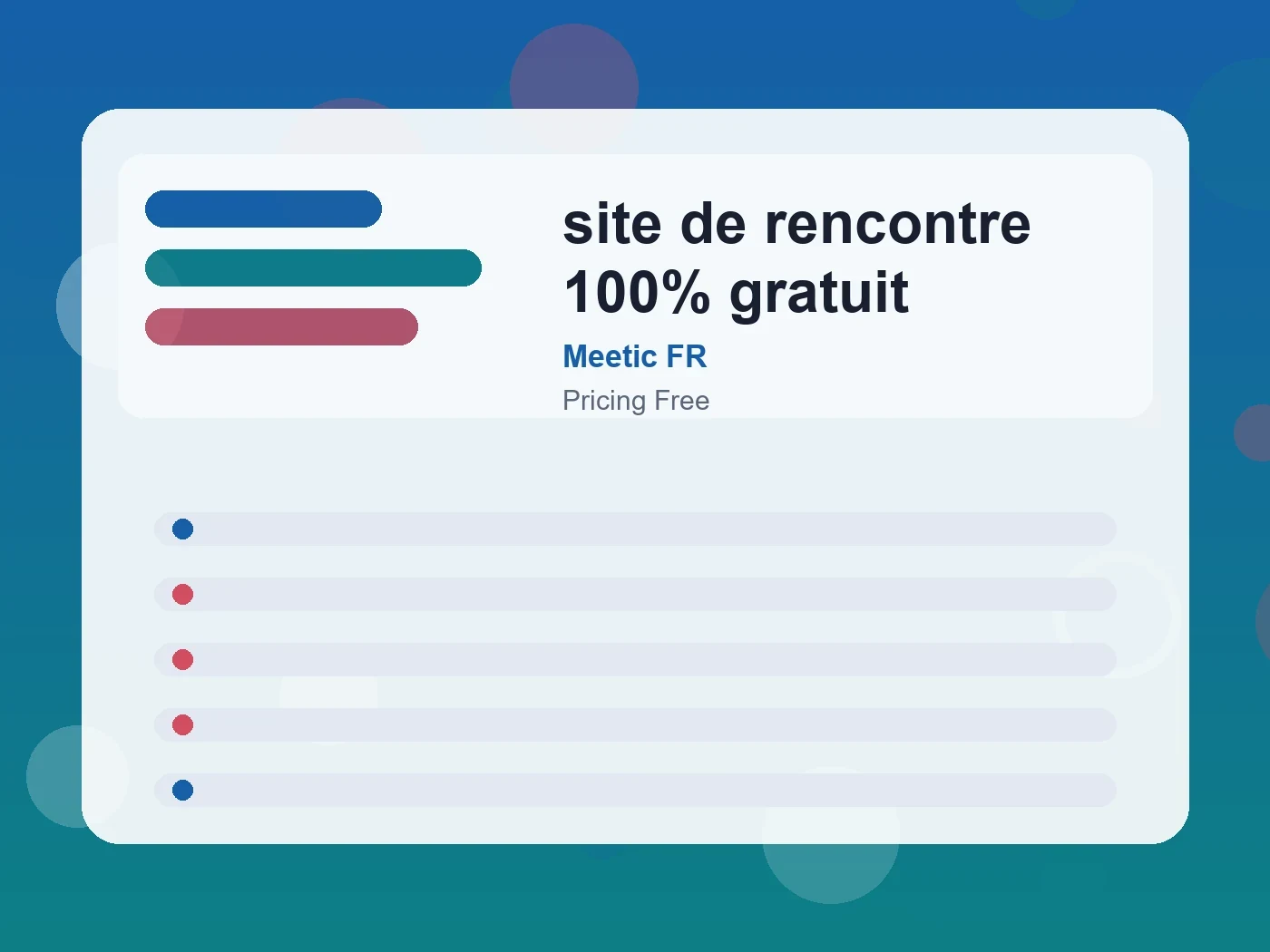 Meetic FR site de rencontre 100% gratuit guide visual