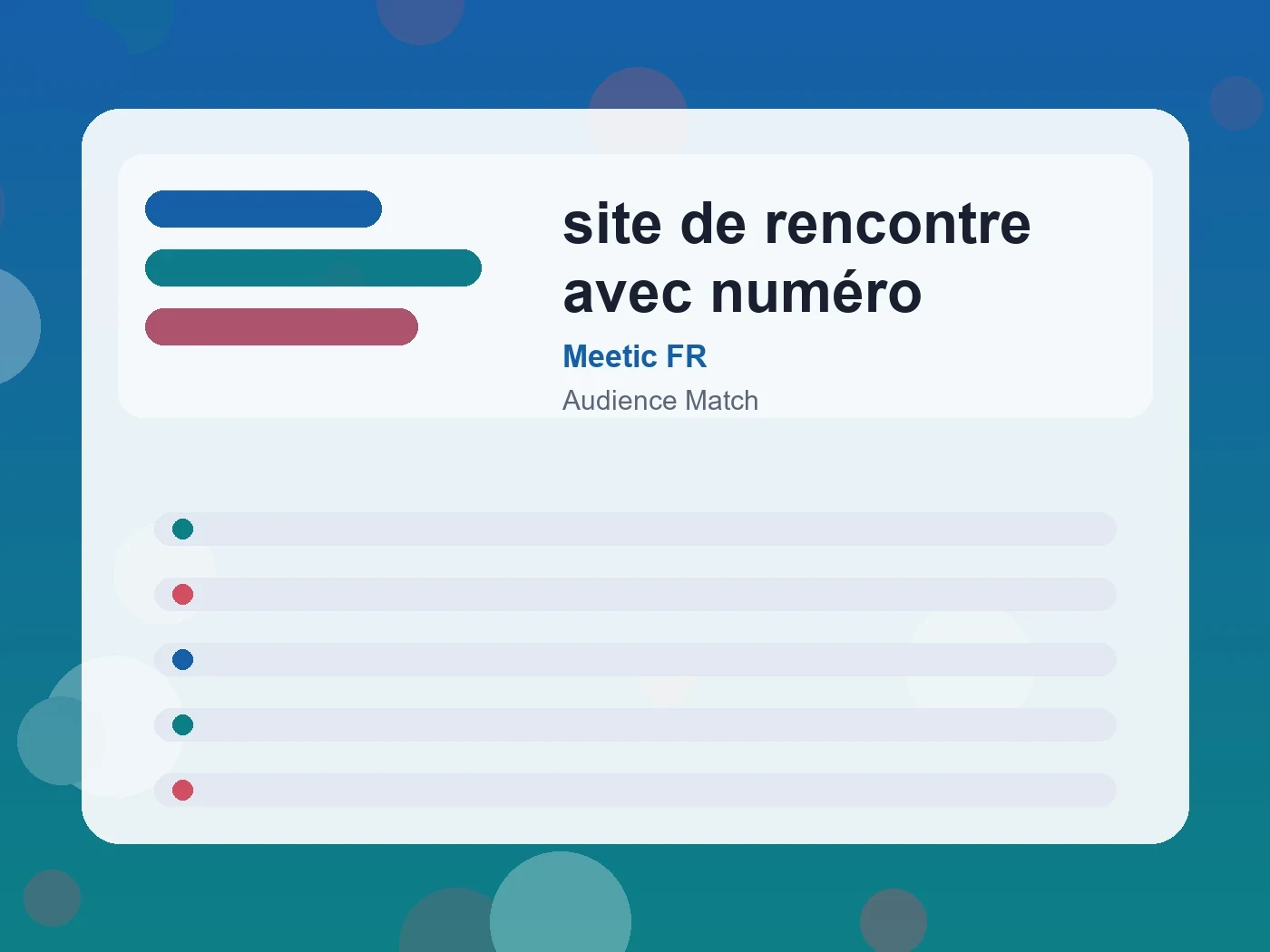 Meetic FR site de rencontre avec numéro guide visual