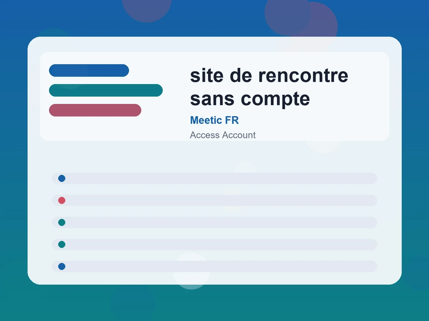 Meetic FR site de rencontre sans compte guide visual