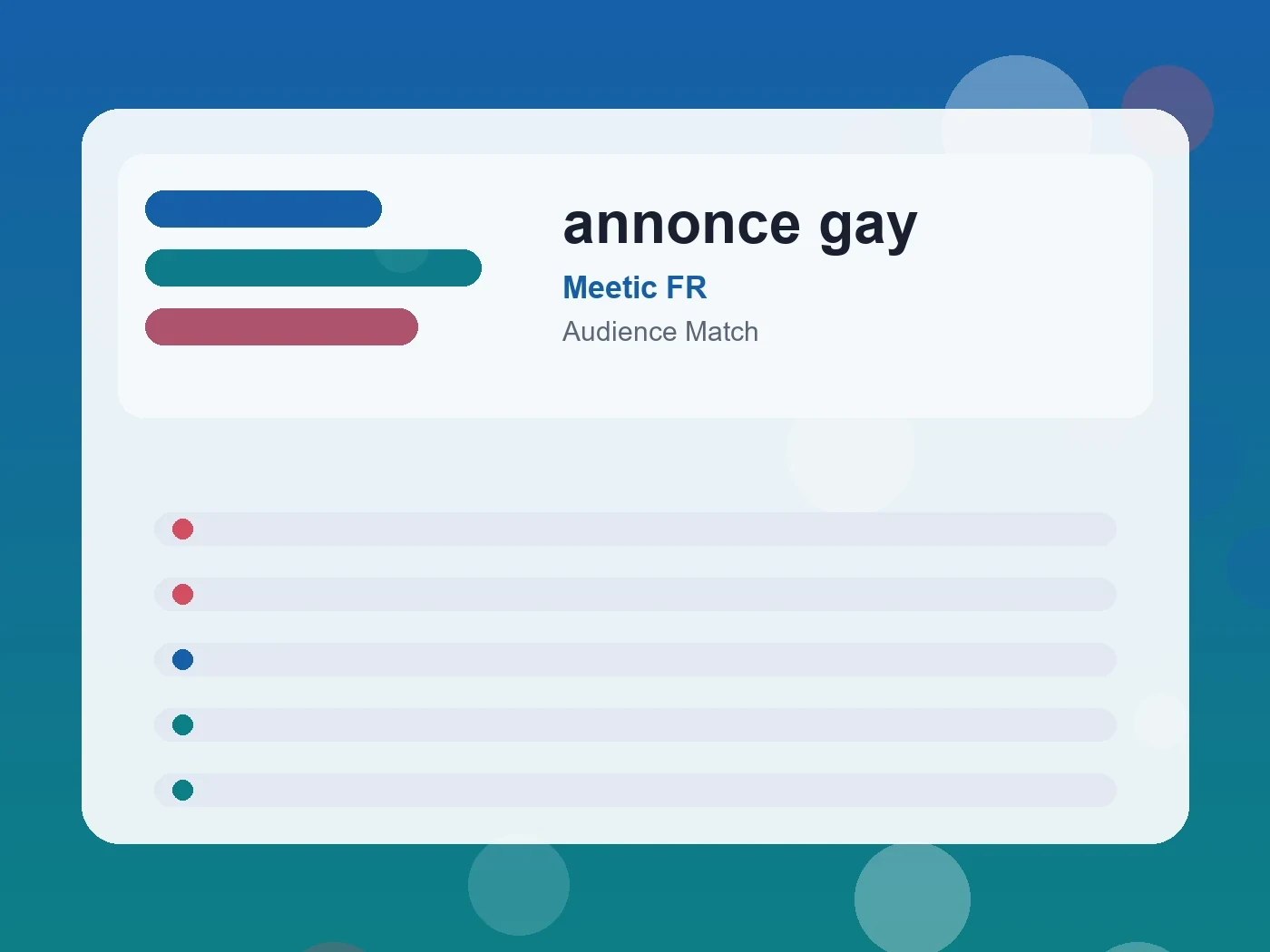Meetic FR annonce gay guide visual