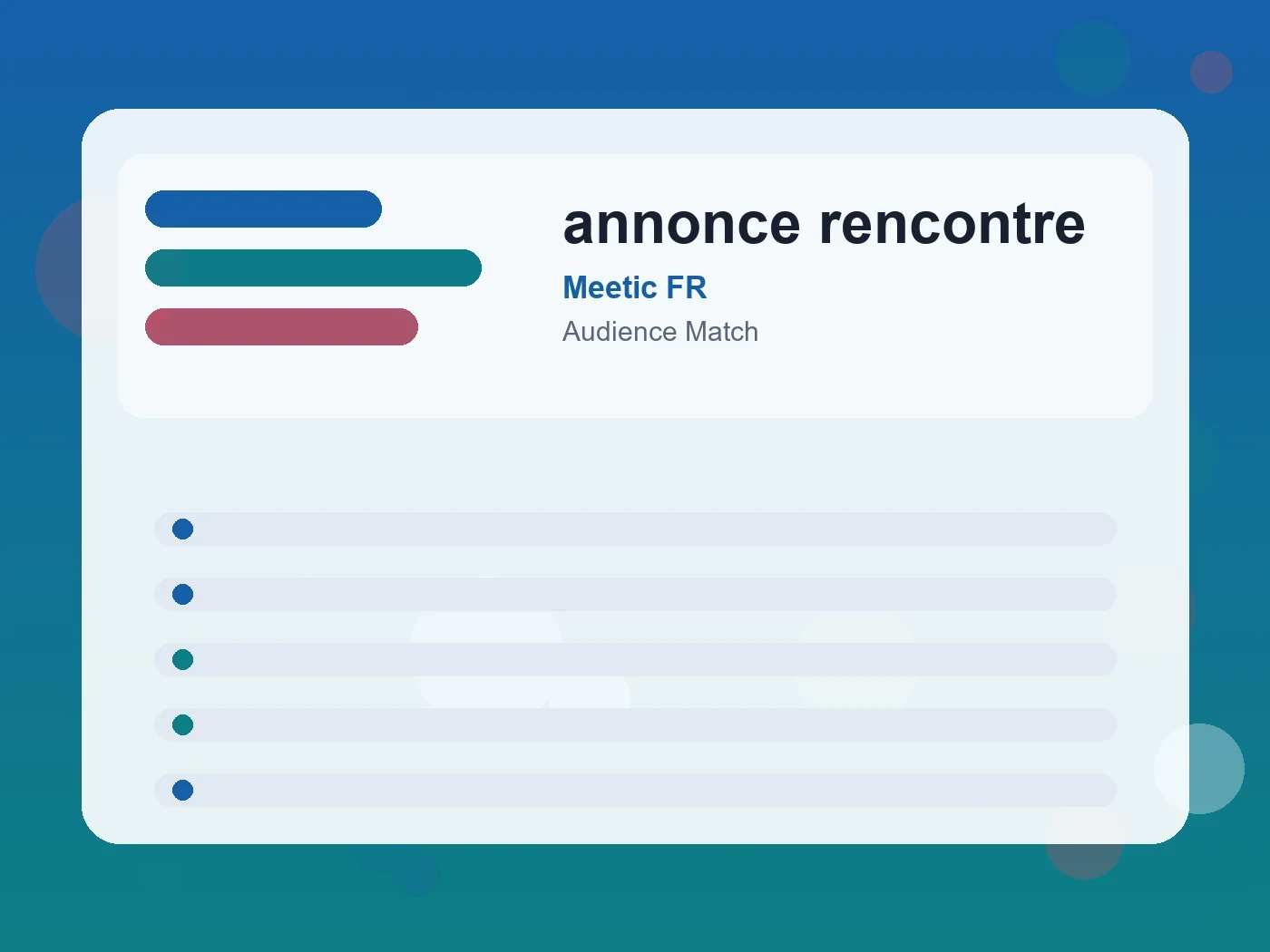 Meetic FR annonce rencontre guide visual