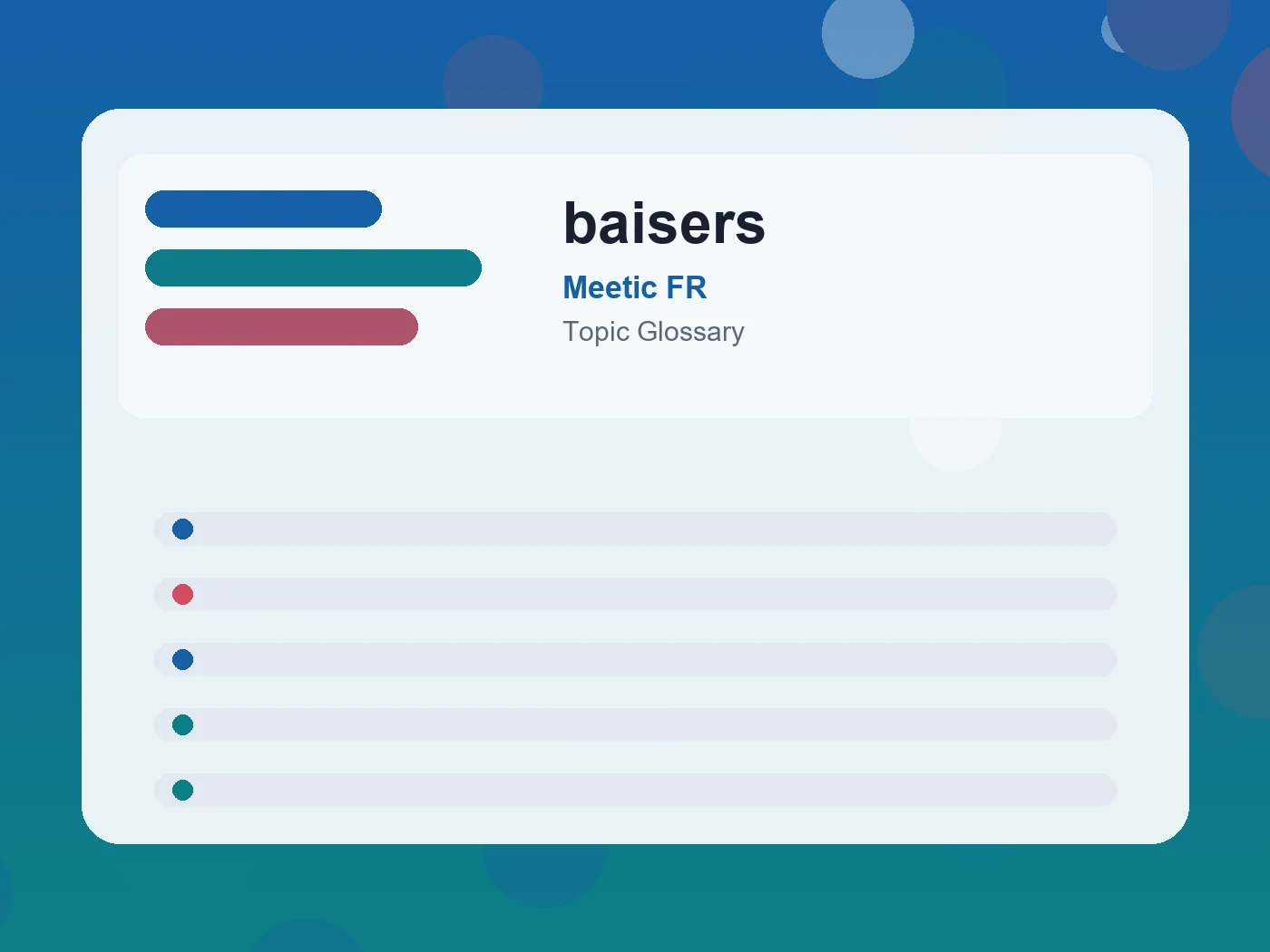 Meetic FR baisers guide visual