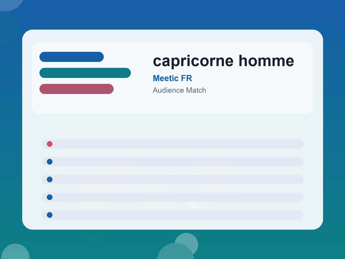Meetic FR capricorne homme guide visual