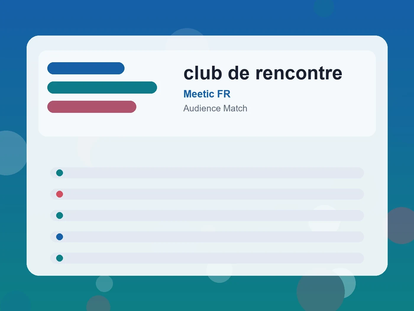 Meetic FR club de rencontre guide visual