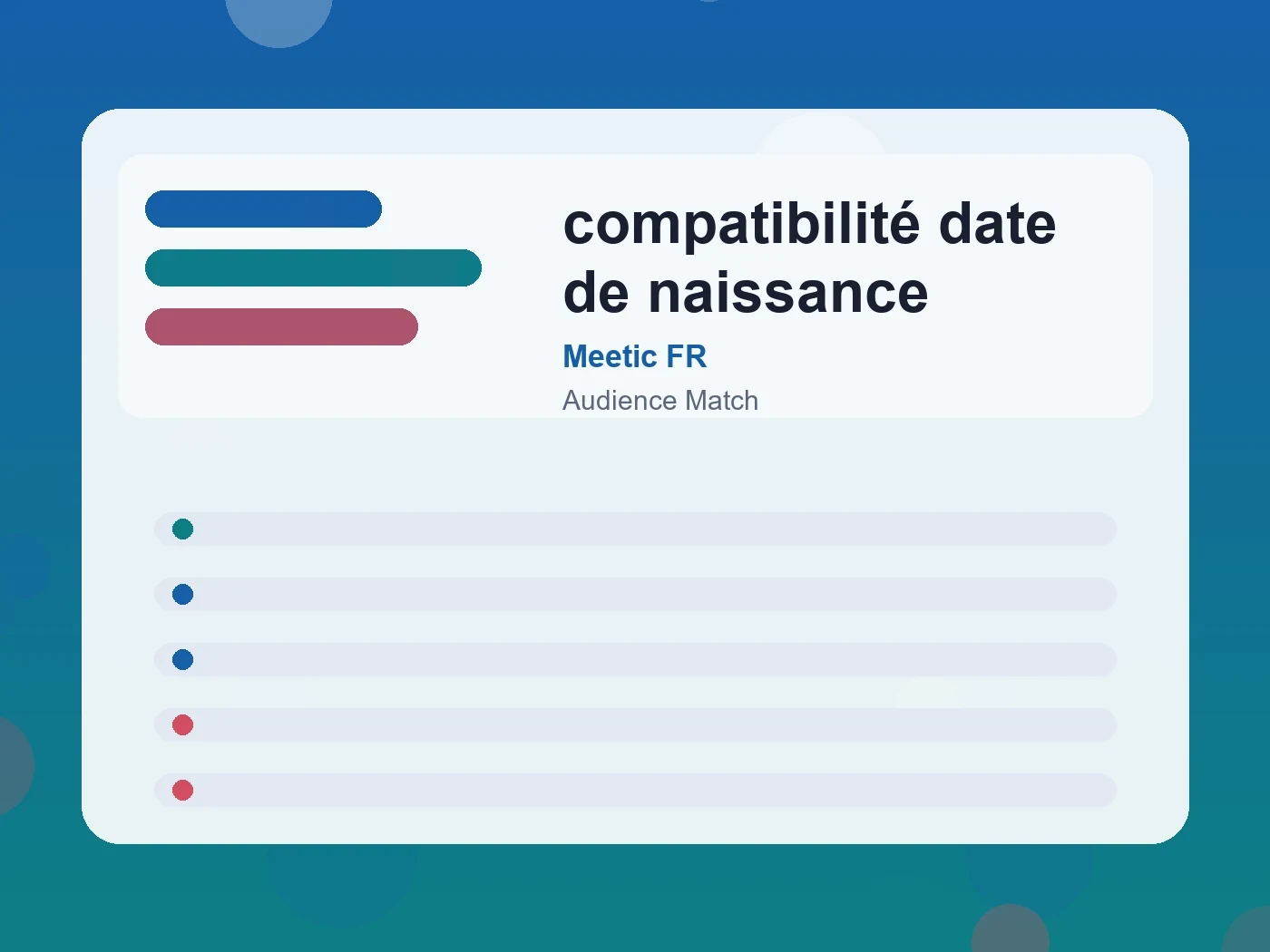 Meetic FR compatibilité date de naissance guide visual