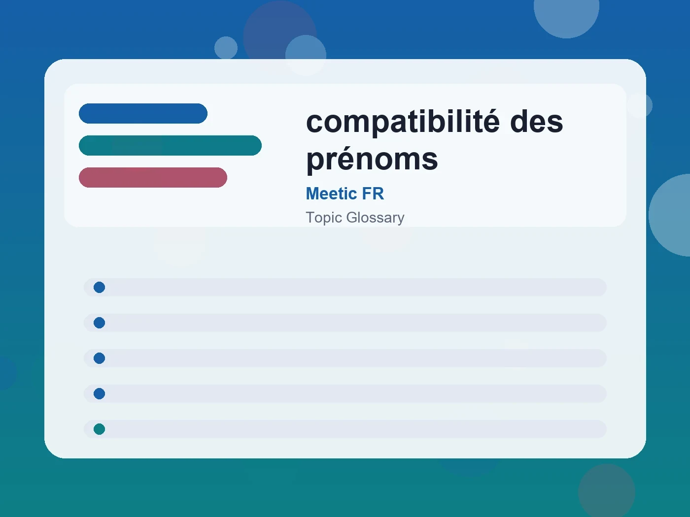 Meetic FR compatibilité des prénoms guide visual