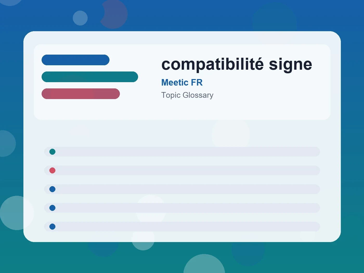 Meetic FR compatibilité signe guide visual