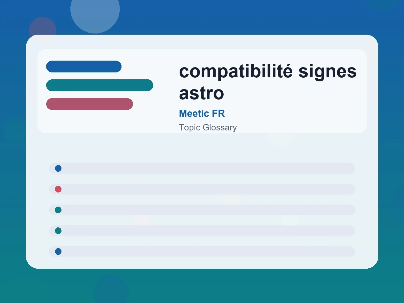 Meetic FR compatibilité signes astro guide visual