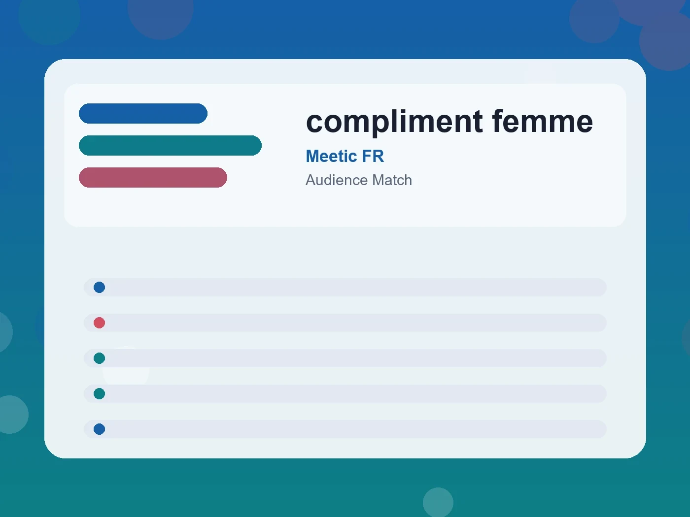 Meetic FR compliment femme guide visual