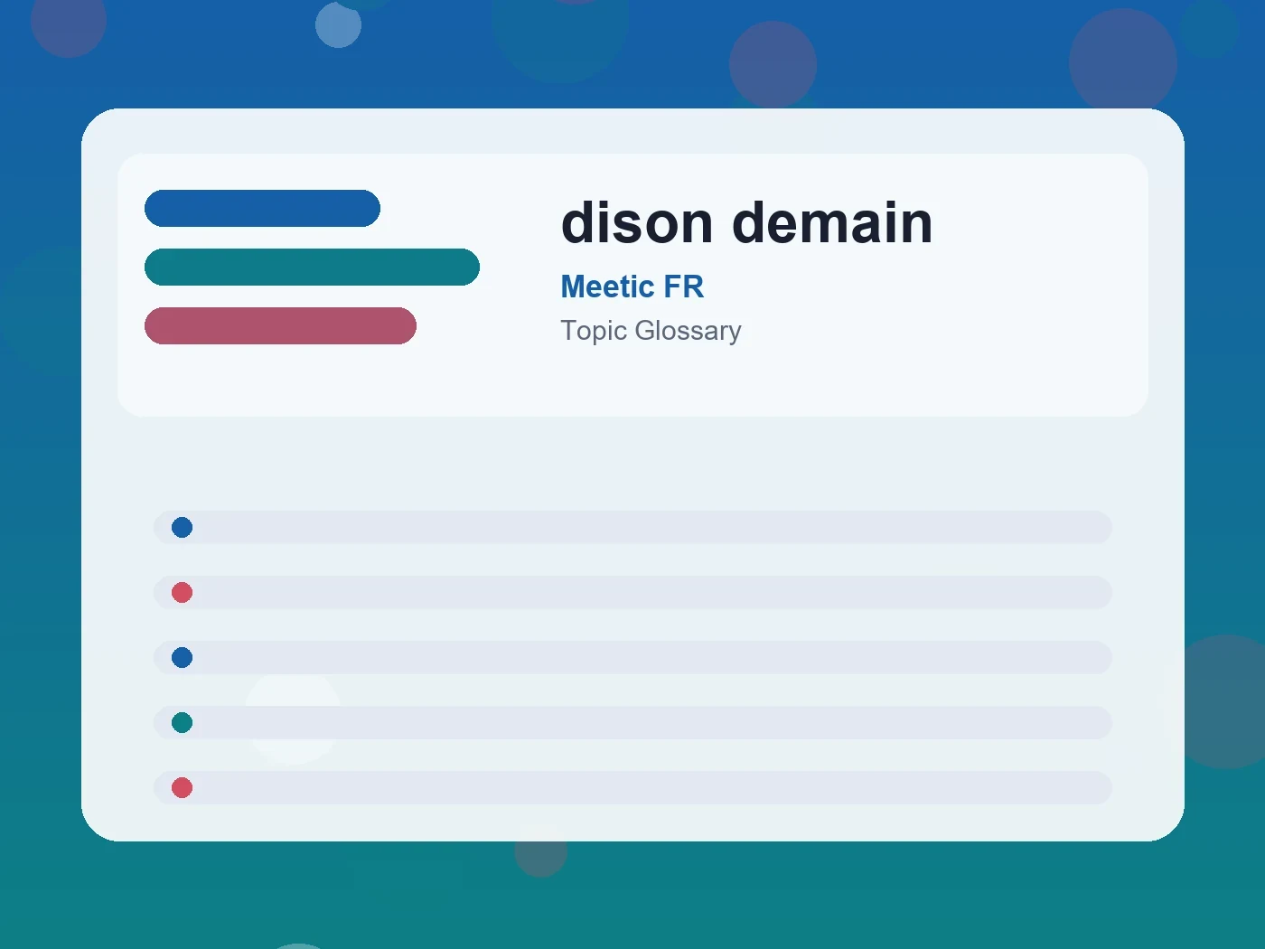 Meetic FR dison demain guide visual