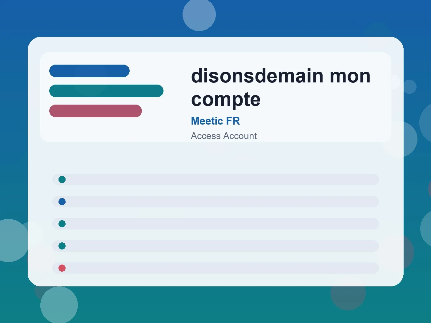 Meetic FR disonsdemain mon compte guide visual