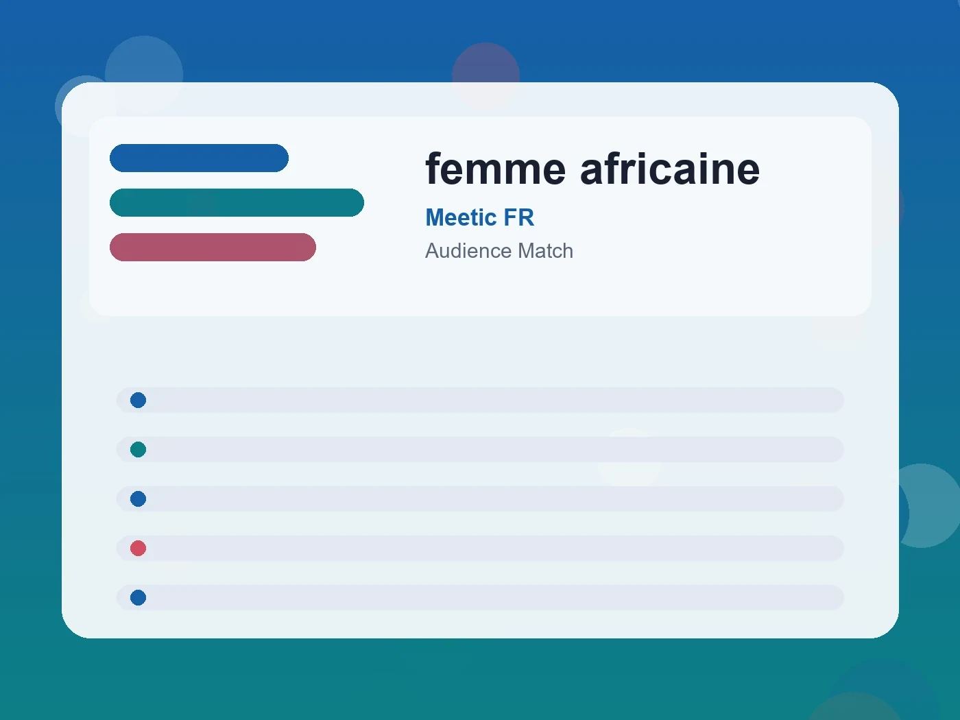 Meetic FR femme africaine guide visual