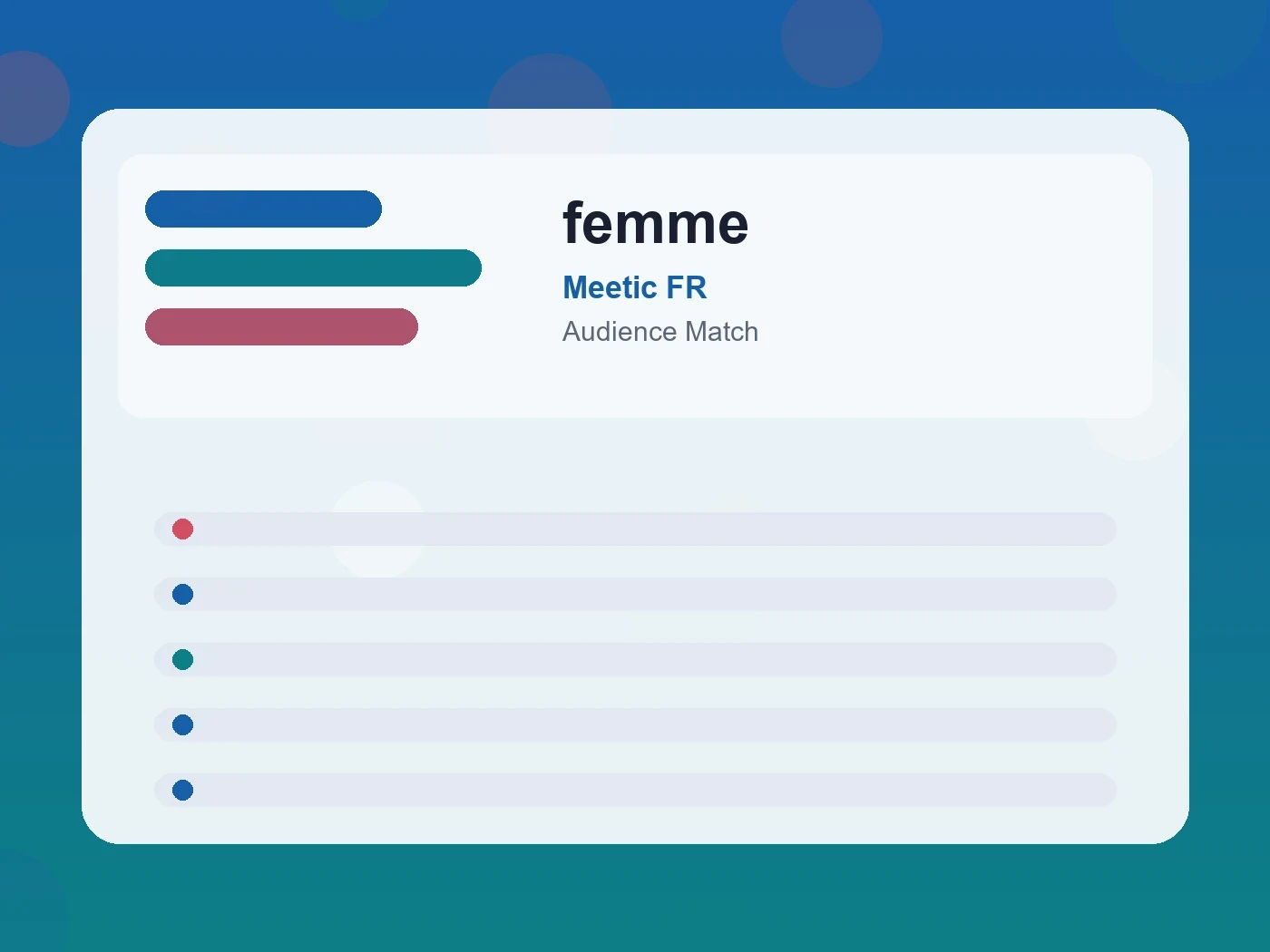 Meetic FR femme guide visual