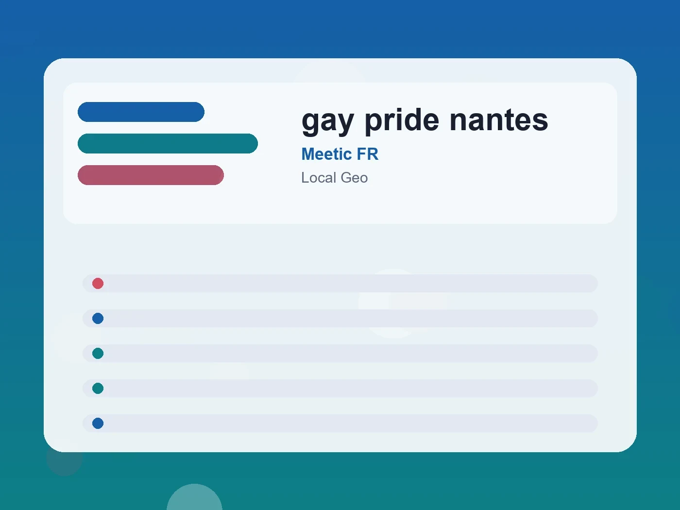Meetic FR gay pride nantes guide visual