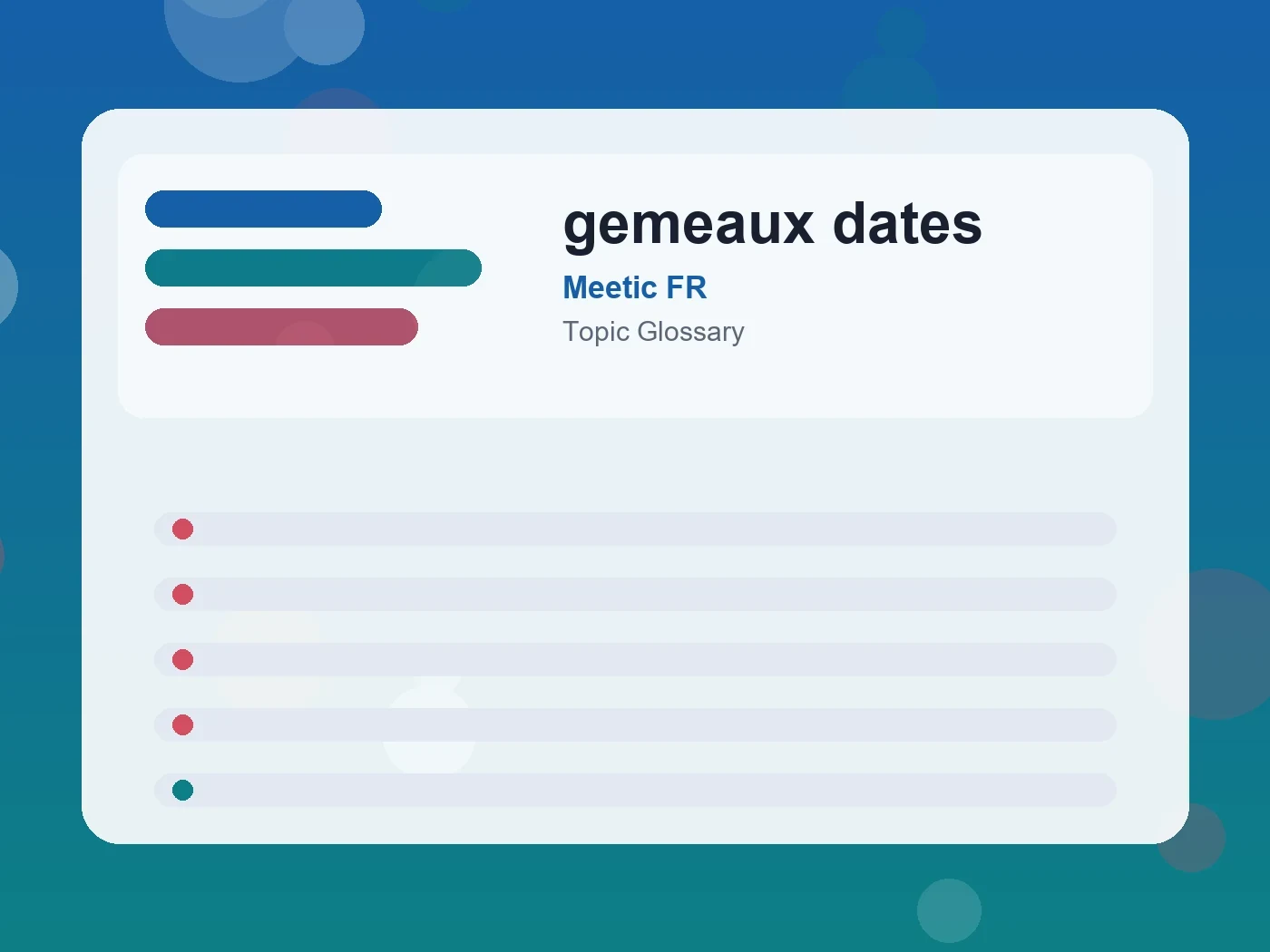 Meetic FR gemeaux dates guide visual