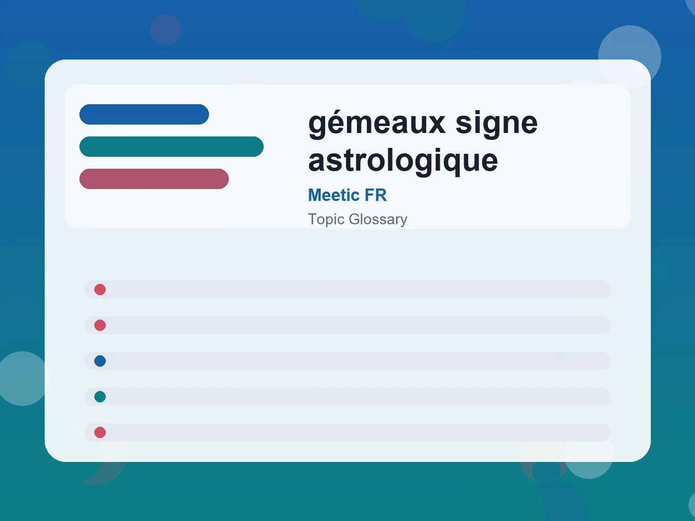 Meetic FR gémeaux signe astrologique guide visual