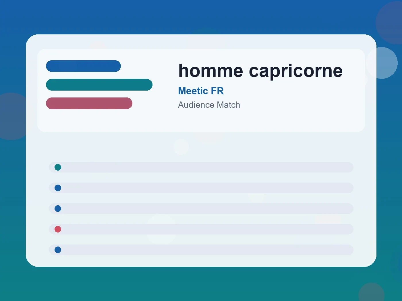 Meetic FR homme capricorne guide visual