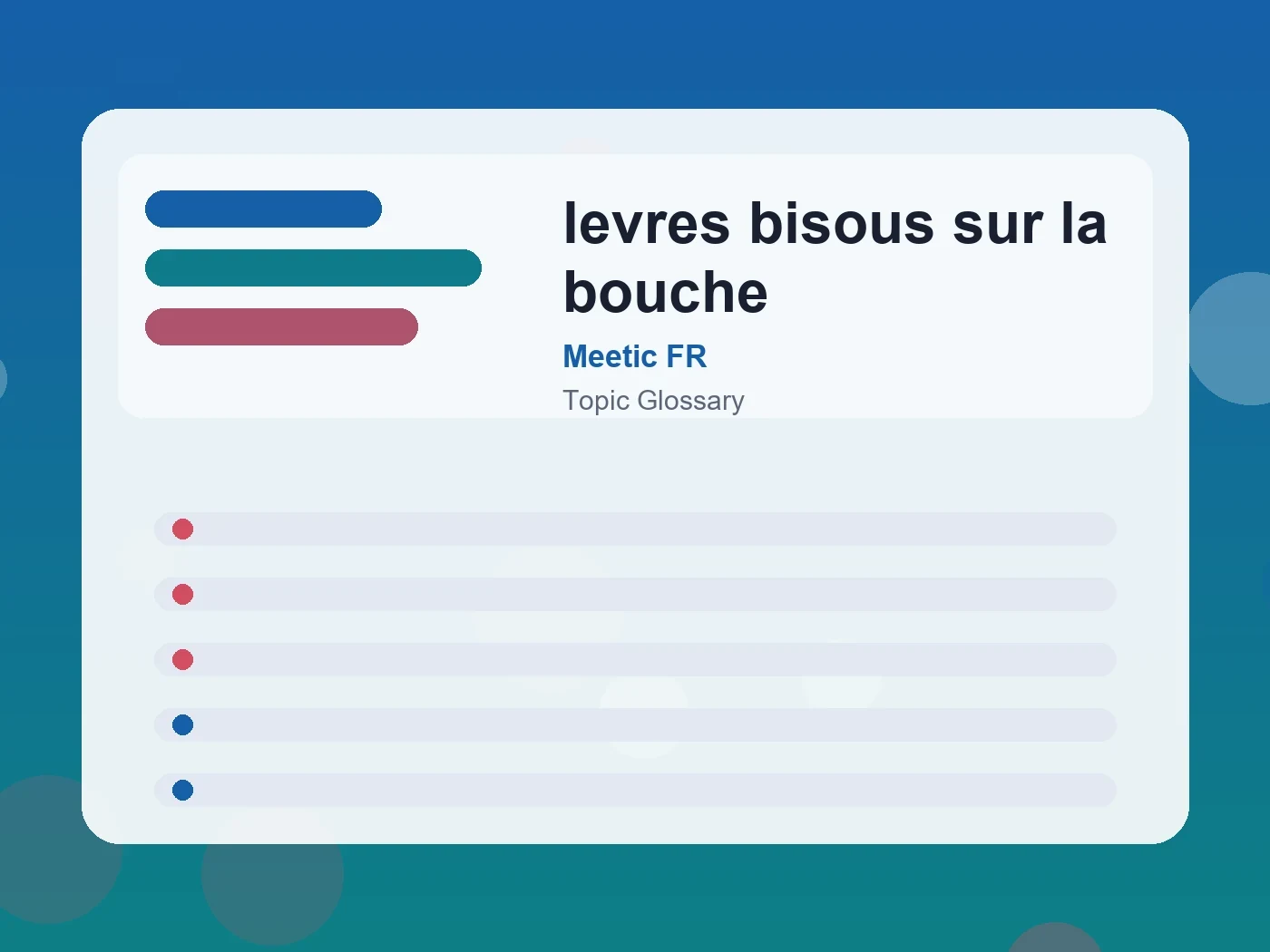 Meetic FR levres bisous sur la bouche guide visual