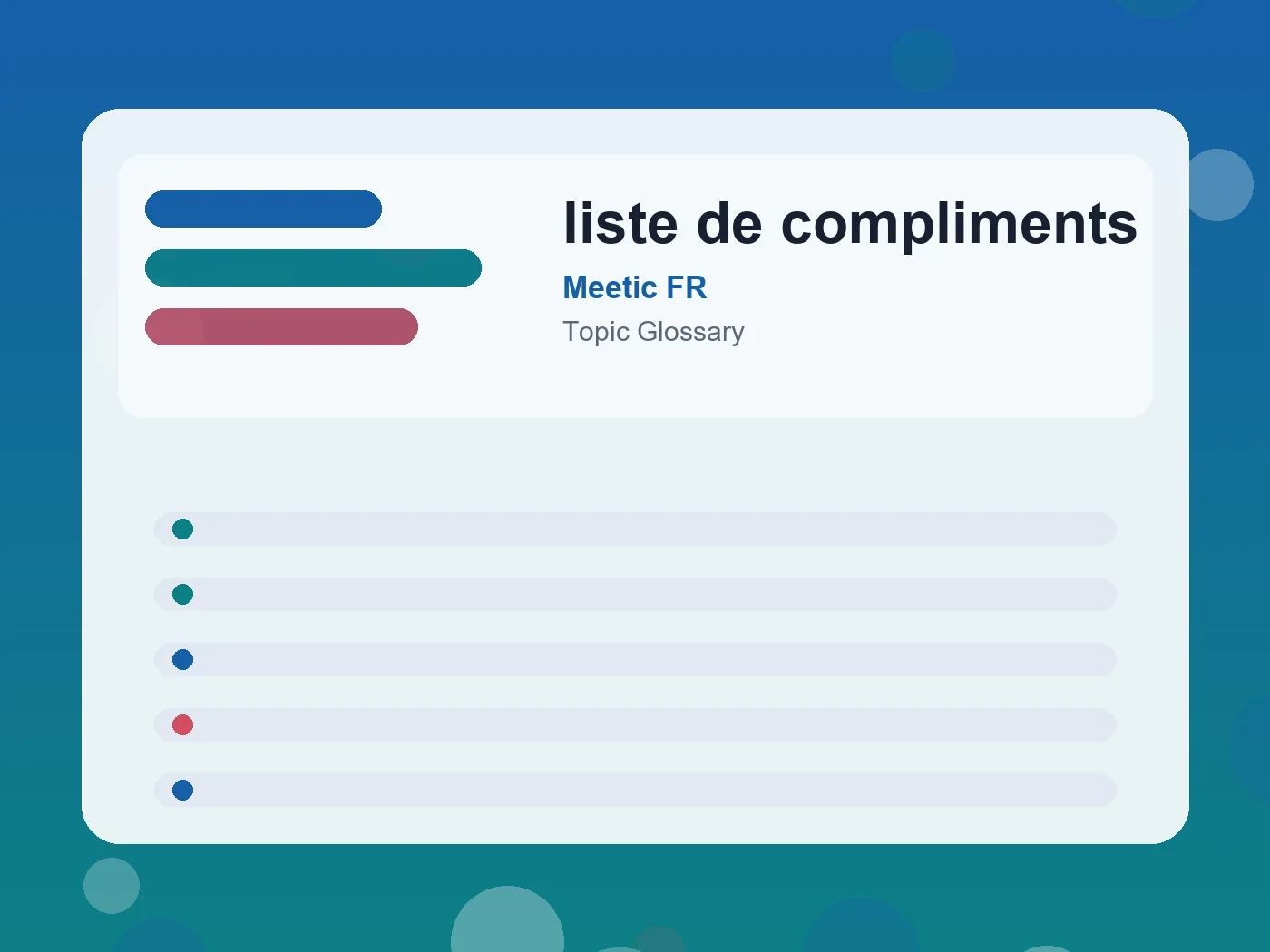 Meetic FR liste de compliments guide visual