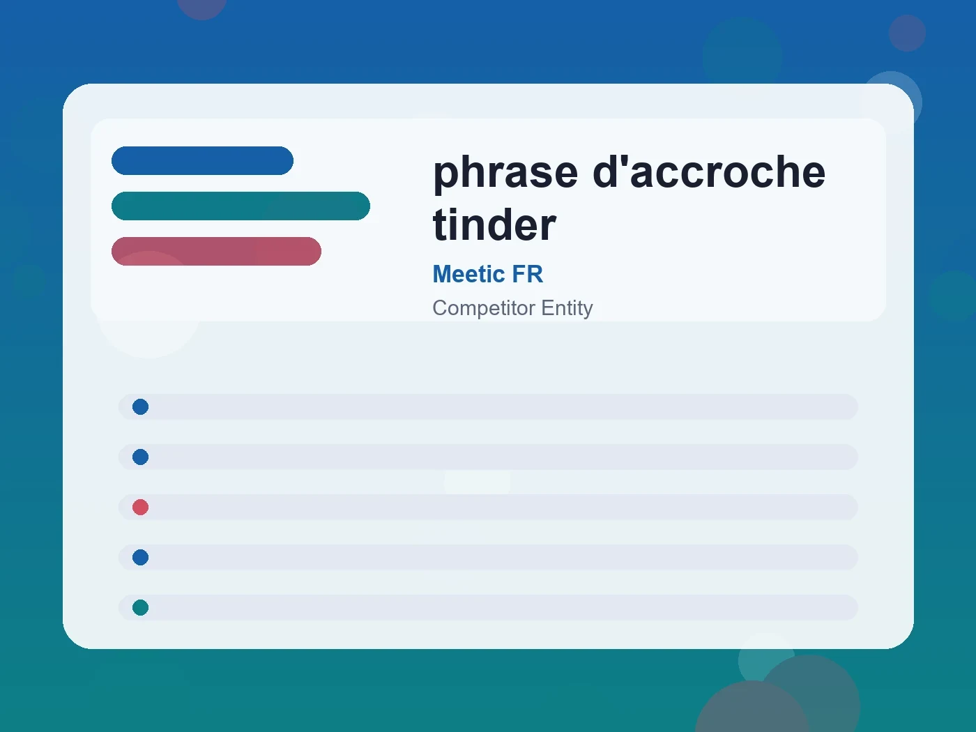 Meetic FR phrase d'accroche tinder guide visual
