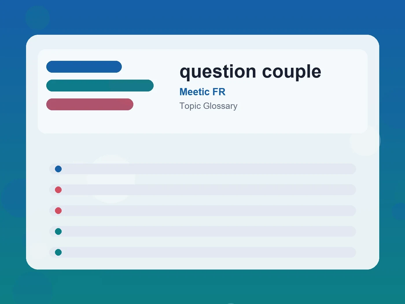 Meetic FR question couple guide visual