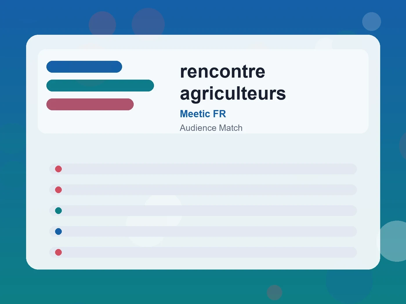 Meetic FR rencontre agriculteurs guide visual