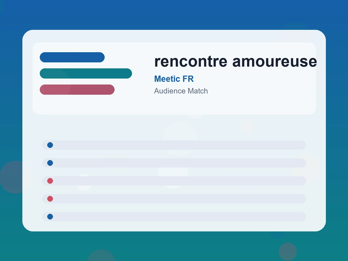 Meetic FR rencontre amoureuse guide visual