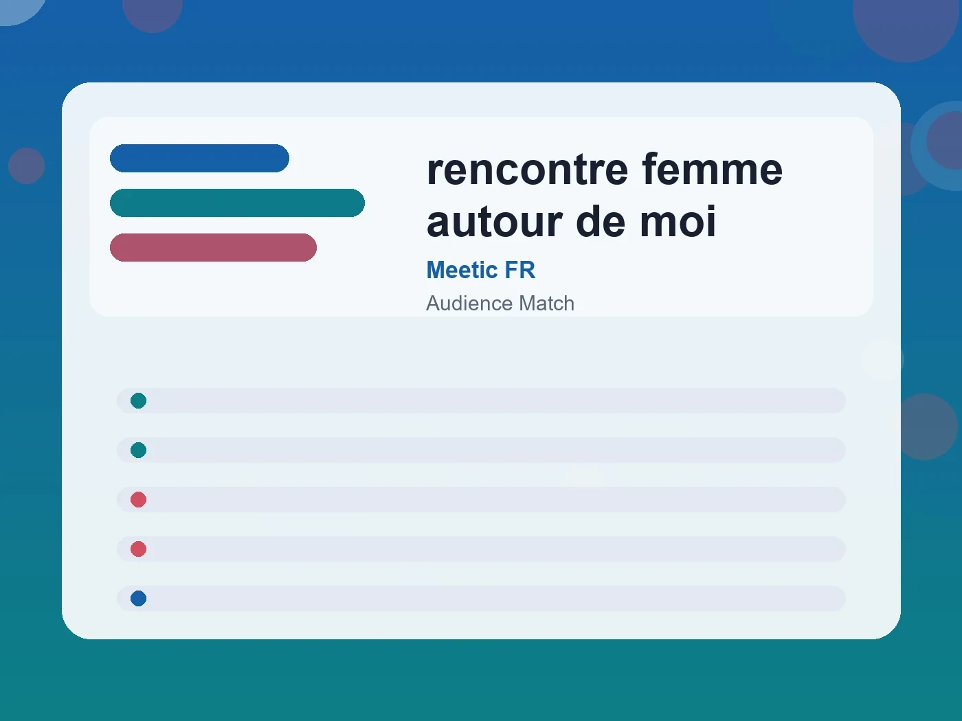 Meetic FR rencontre femme autour de moi guide visual