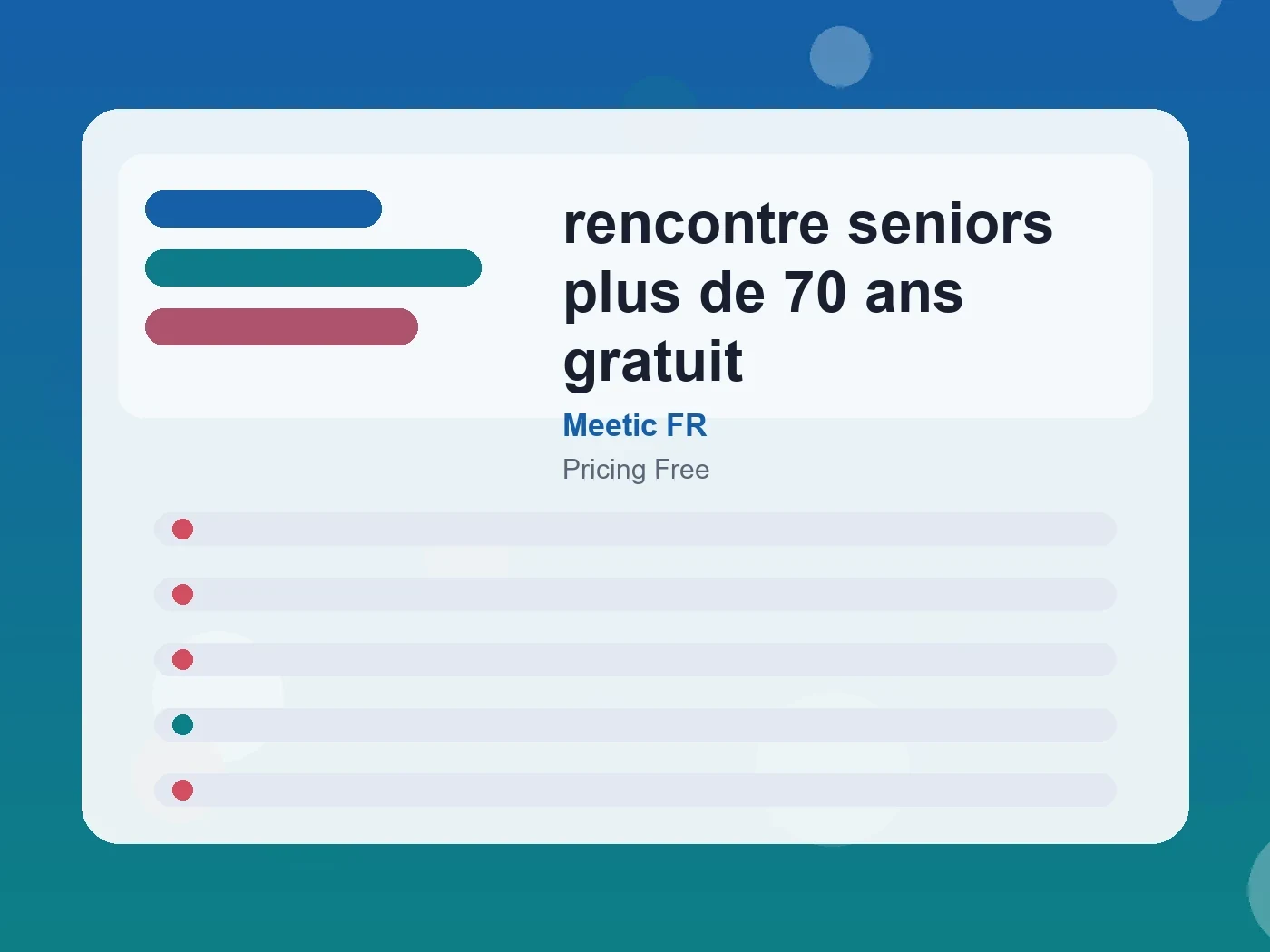 Meetic FR rencontre seniors plus de 70 ans gratuit guide visual