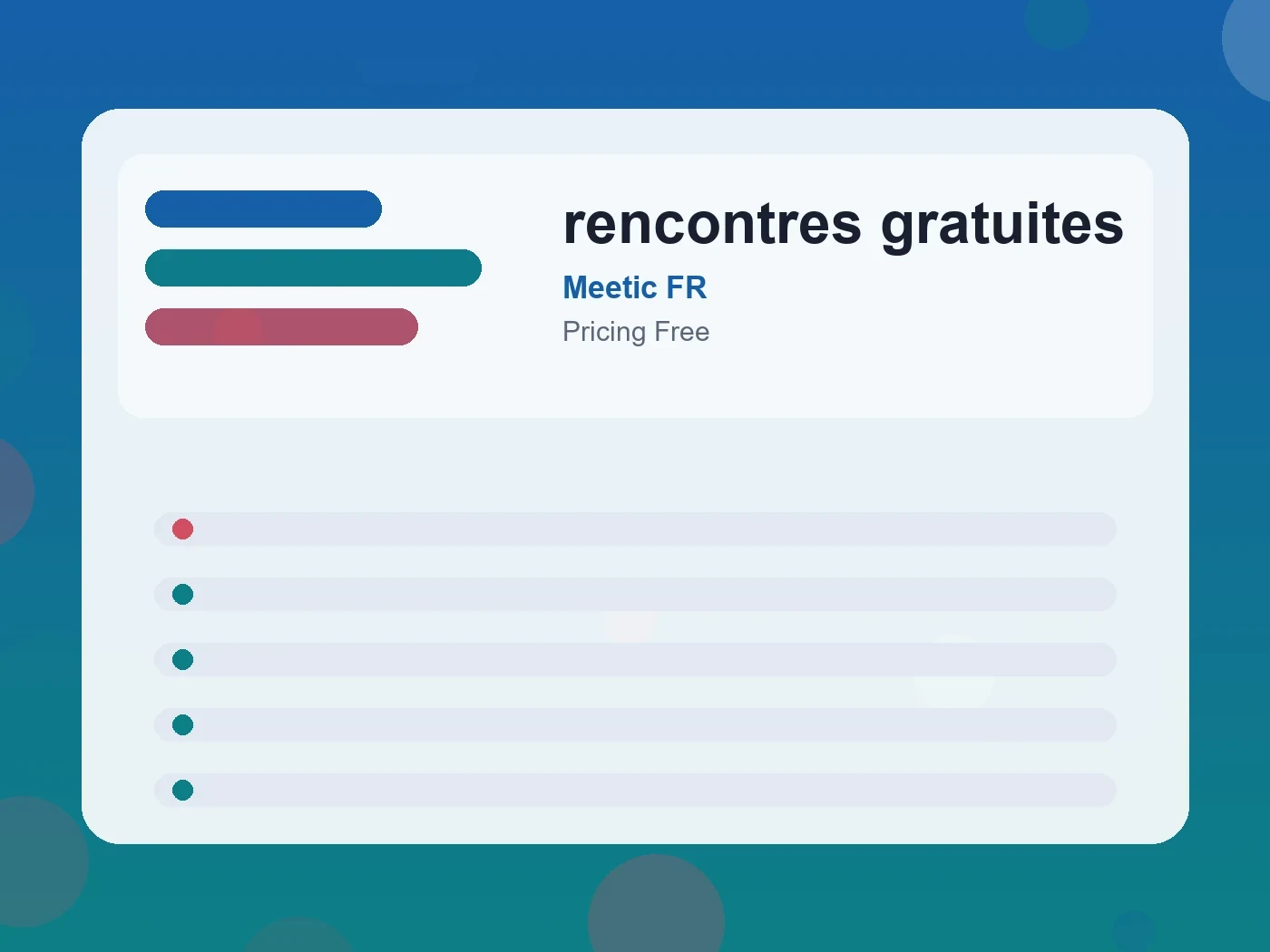 Meetic FR rencontres gratuites guide visual