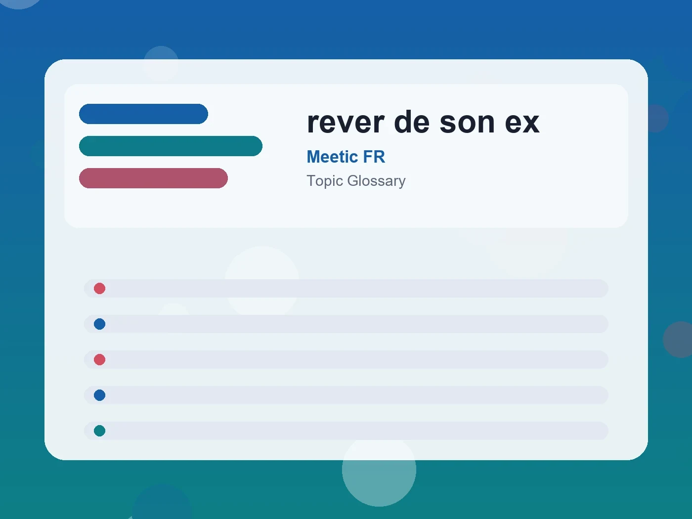 Meetic FR rever de son ex guide visual
