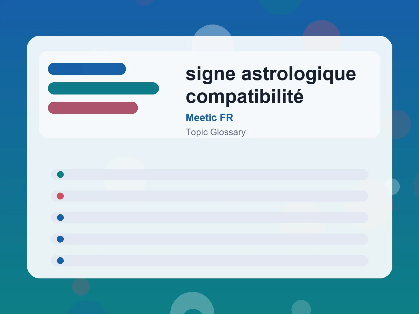 Meetic FR signe astrologique compatibilité guide visual