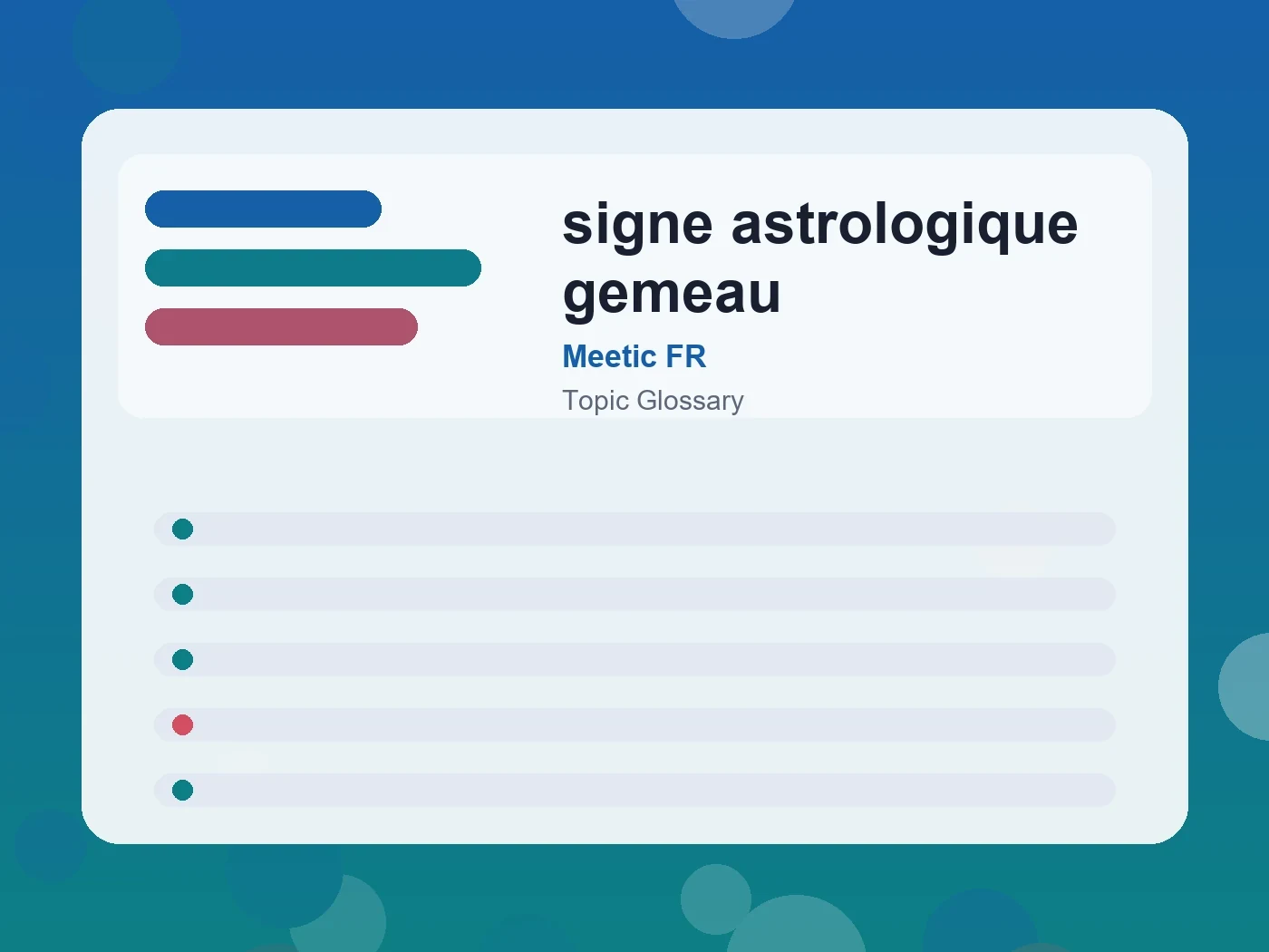 Meetic FR signe astrologique gemeau guide visual