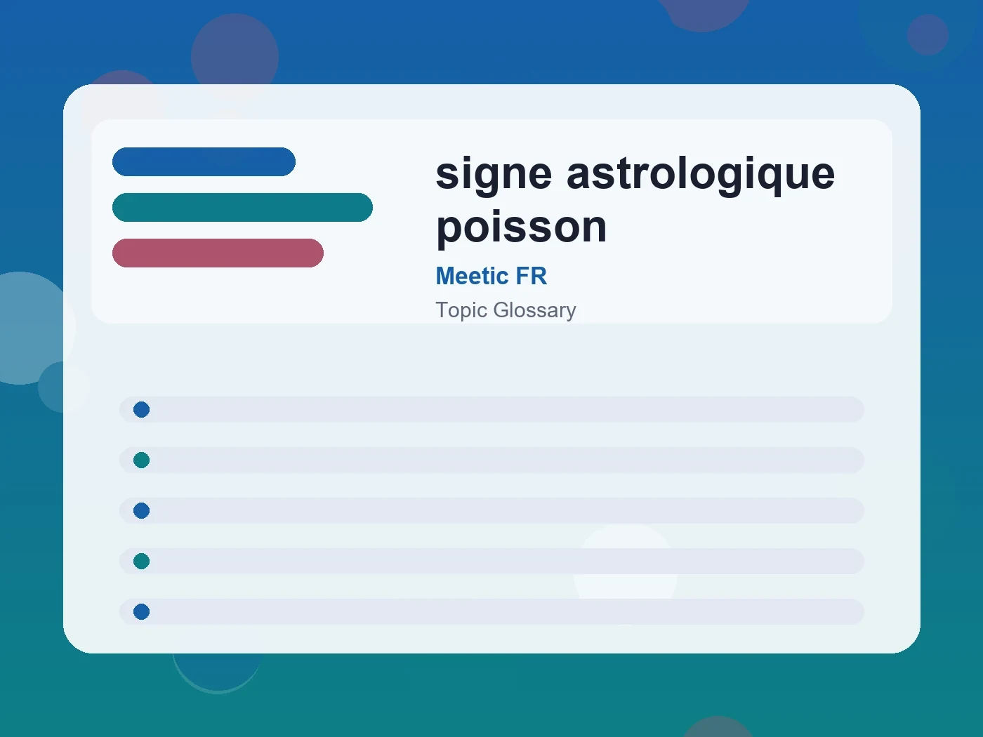 Meetic FR signe astrologique poisson guide visual