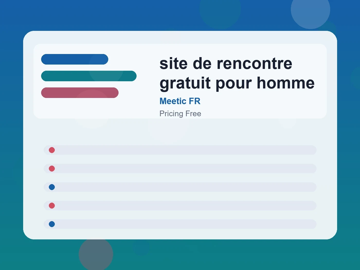 Meetic FR site de rencontre gratuit pour homme guide visual