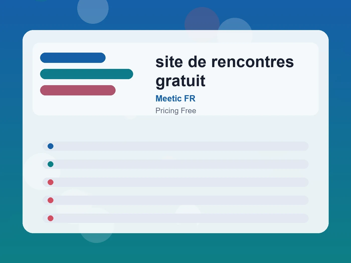 Meetic FR site de rencontres gratuit guide visual
