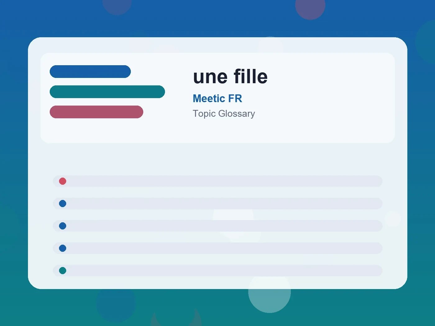 Meetic FR une fille guide visual
